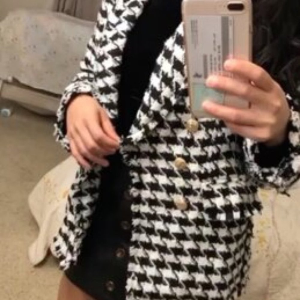 THE CLASSIC Houndstooth Blazer Jacket - Picture 12 of 16
